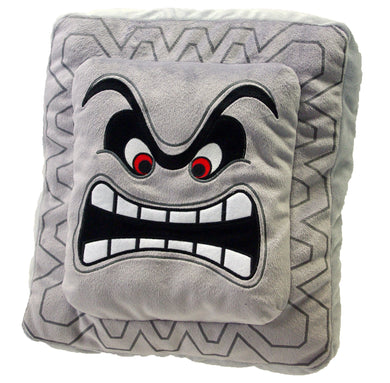 Little Buddy Super Mario Series Thwomp Pillow Cushion Plush, 12