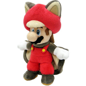 Little Buddy Super Mario Series Flying Squirrel Mario Plush, 9"