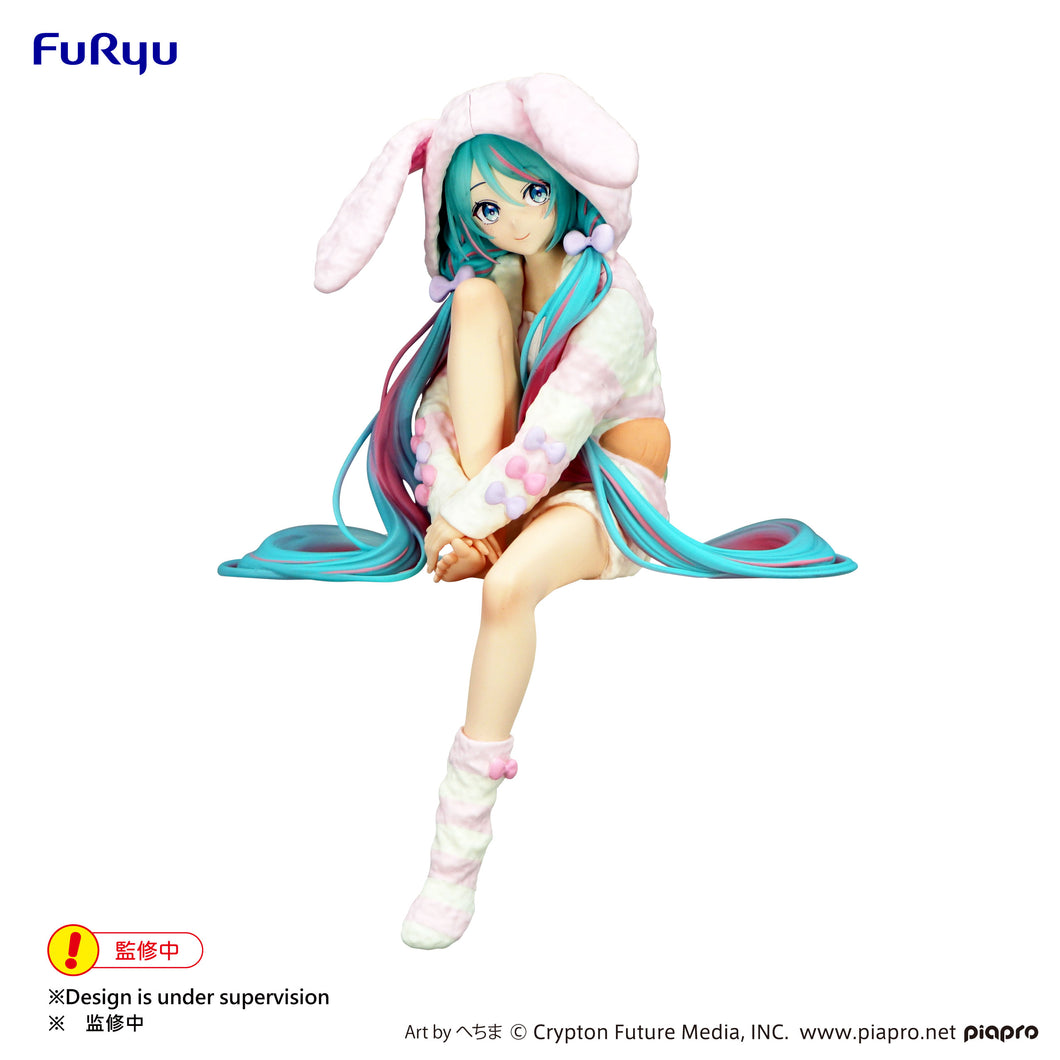 Furyu USA (AMU-SHP1999) Hatsune Miku Noodle Stopper Figure - Rabbit Ear Hood Pajama