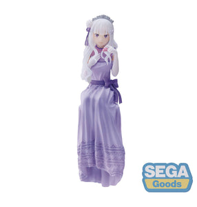 Sega USA (115-1062240) Re:Zero Starting Life in Another World: Lost in Memories - PM Perching Figure - Emilia - Dressed-Up Party 4580779504238