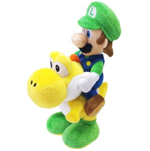 Little Buddy Super Mario Series Luigi Riding Yoshi Plush, 8"