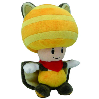Little Buddy Super Mario Series Flying Squirrel Yellow Toad Plush, 9