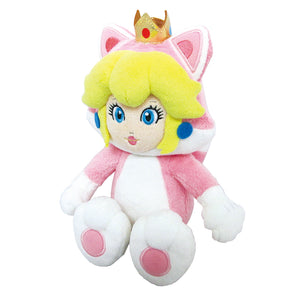 Little Buddy Super Mario 3D World Series Neko Cat Peach Plush, 10"