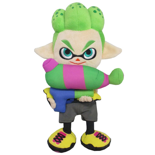 Little Buddy Splatoon 2 Series Inkling Boy Neon Green Plush, 10