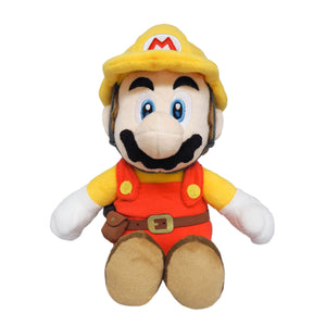 Little Buddy Super Mario Maker 2 Builder Mario Plush, 9.5"
