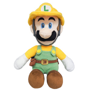 Little Buddy Super Mario Maker 2 Builder Luigi Plush, 10"