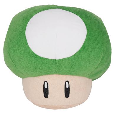 Little Buddy Super Mario All Star Collection Green 1-Up Mushroom Plush, 6